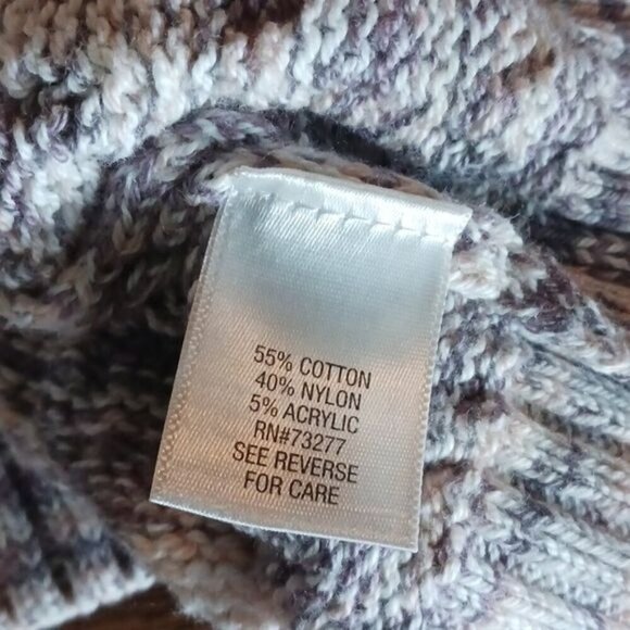 Croft & Barrow Sweater Pink Purple Knit Tunic Mock Neck Womens Size Medium - Picture 7 of 7